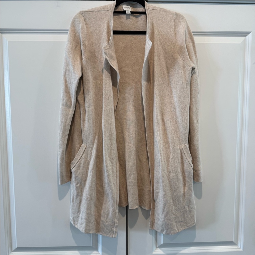 J. Crew Women's Cream Open Front Cardigan